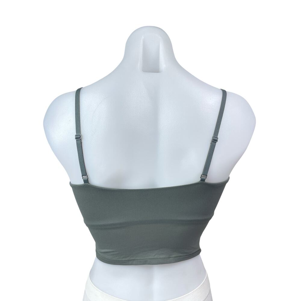 Skims Women's Gray Sleeveless Scoop Neck Knit Cami Camisole Tank Crop Top Sz S - Picture 3 of 5